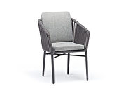 Aluminum powder-coated finish frame outdoor dining chair main photo