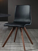 Olga dining chair black faux leather main photo