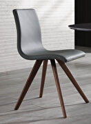 Olga dining chair gray faux leather main photo