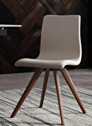 Olga dining chair taupe faux leather main photo