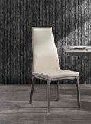 Ricky dining chair, taupe faux leather main photo