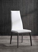 Ricky dining chair, pure white faux leather