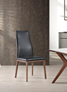 Ricky dining chair black faux leather main photo