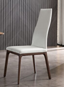 Ricky dining chair white faux leather main photo