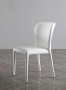 Hazel dining chair white faux leather