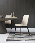 Luca dining chair taupe faux leather main photo