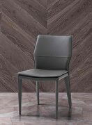 Miranda (Dark Gray) Miranda dining chair dark gray faux leather