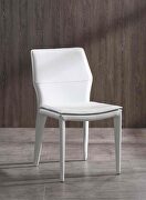 Miranda dining chair white faux leather main photo