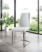 Katrina dining chair white faux leather main photo