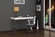Elm L (White) Elm desk large, high gloss white