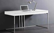 Sabine desk in high gloss white lacquer