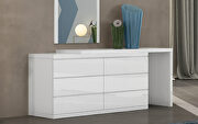 Anna/eddy single and double dresser extension white main photo