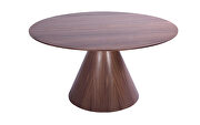Round dining table walnut main photo