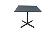 Indoor/outdoor folding square dining table in gray steel