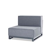 Indoor/outdoor modular armless chair gray