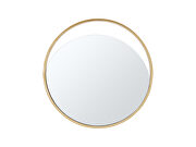 Medium round  mirror in matte black and gold main photo