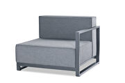 Indoor/outdoor modular right arm chair gray