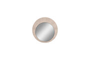 High gloss beige round mirror main photo