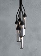Pendant lamp black carbon steel and glass main photo