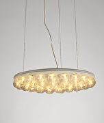 Pendant lamp in white metal and glass bulbs main photo