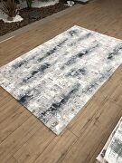 Gray/ blue decorative acrylic rug main photo