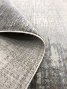 Decorative polyester rug in gray and dark gray main photo