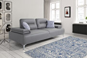 Light gray nubuck leather upholstery sofa main photo