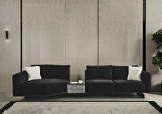 Black fabric modular sofa with a mirror middle table main photo
