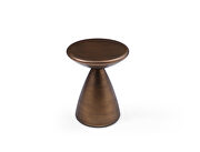 Brushed bronze metal structure side table main photo