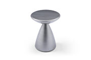 Ayla (Silver) Brushed silver metal structure side table