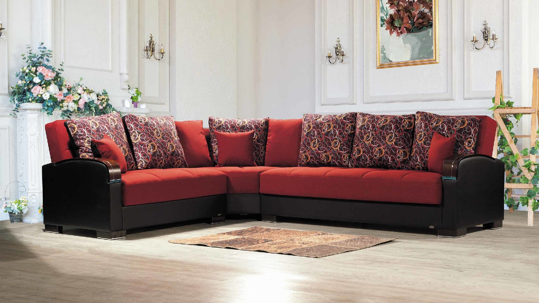 Megamax Red Sectional Sofa megamax Casamode Furniture Sectional Sofas