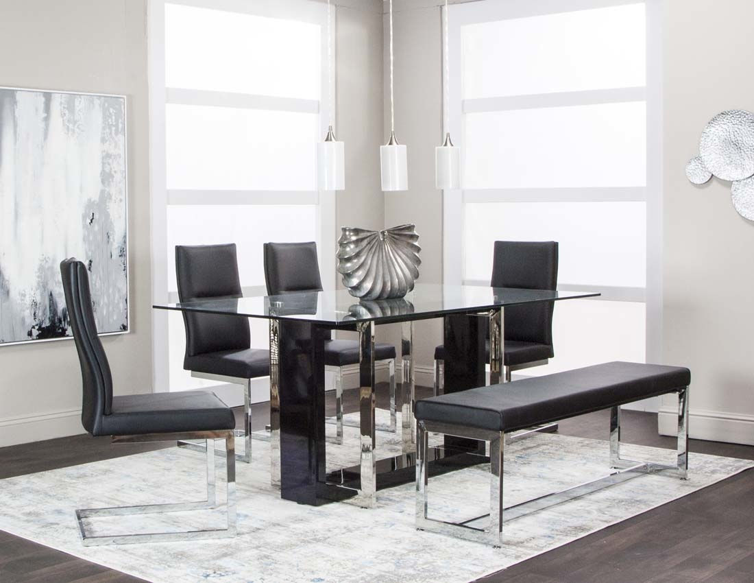 Olympia Table 4 Chairs Bench G5515 667 Cramco Dining Room Sets
