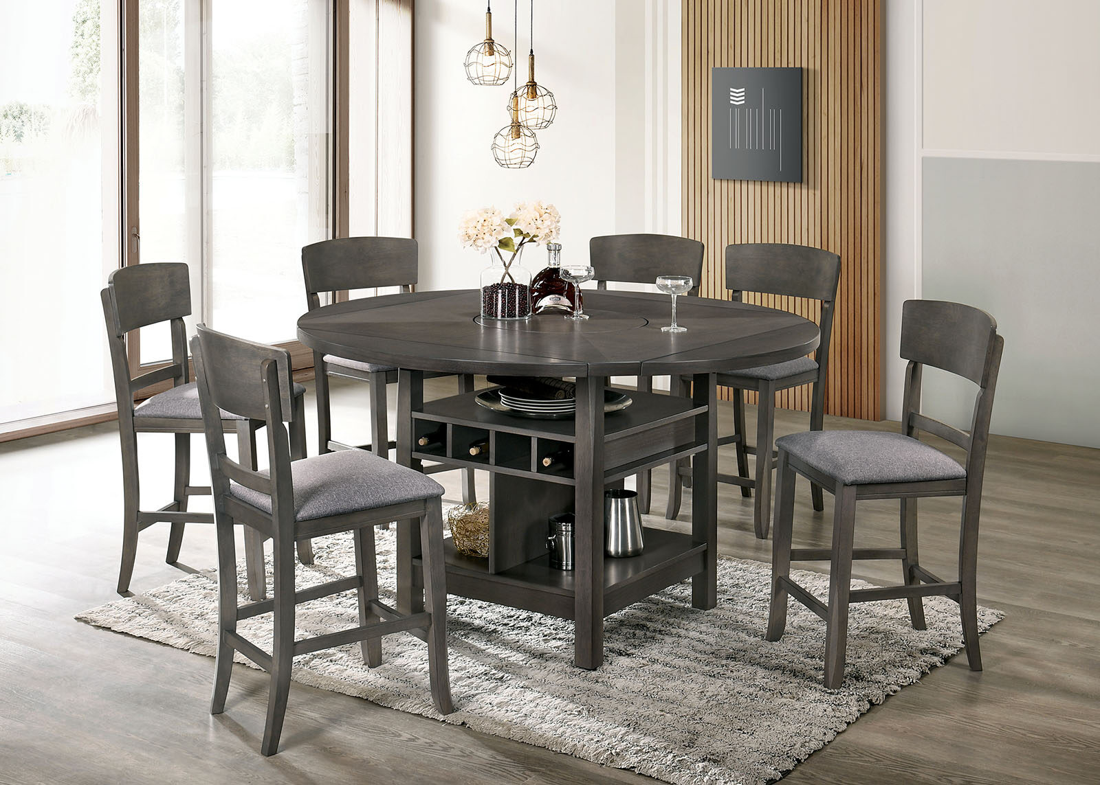 Counter Height Dining Sets, Round Dining Table For 6 Counter Height