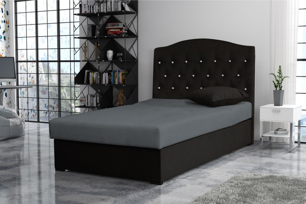 Julia Twin Black Size Bed, Twin Side Bed